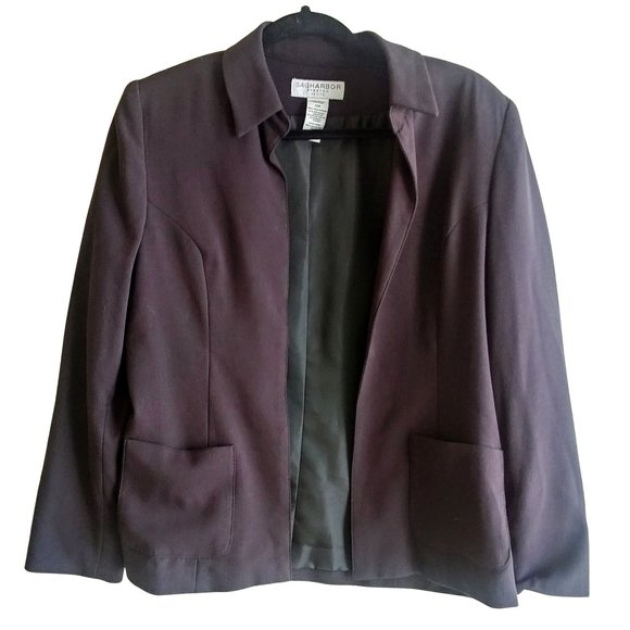 Sag Harbor Black Open Blazer Size 12P NWT - Picture 1 of 4
